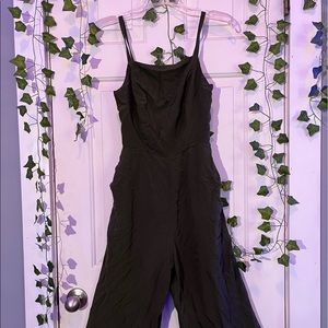 Army green one piece jumpsuit.